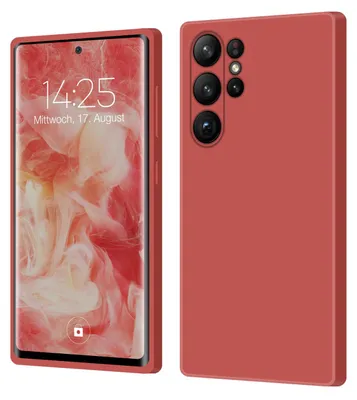 Produktbild von Hülle für Samsung Galaxy S23 Ultra Case Cover Bumper Smartphone Softgrip Schutzhülle Farbe: Rot