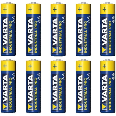 Immagine prodotto di 10 batterie alcaline AA R-06 LR6 da 1,5 V Varta Industrial 4006