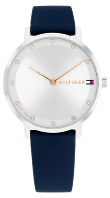 Produktbild von Tommy Hilfiger Analog Quarzuhr für Damen Kollektion mit Silikonarmband Silikonar