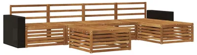 Produktbild von vidaXL Outdoor-Sofagarnitur 6 stk. Natur Massivholz Akazie