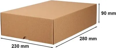 Zdjęcie produktu dla Pudełko Karbowane Ozdobne Na Prezent wieczkowe 280x230x90mm