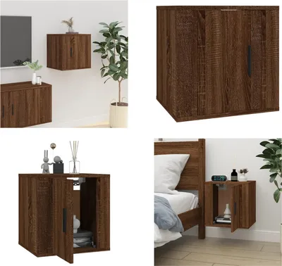 Produktbild von vidaXL TV Wandschrank Braun Eichen Optik 40x34,5x40 cm - TV-Wandschrank - TV-Wandschränke - TV-Schrank - TV-Konsole