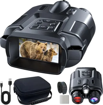 Zdjęcie produktu dla Lornetka noktowizyjna, rozdzielczość wideo 4K, rozdzielczość zdjęć 40 MP, 3-calowy wyświetlacz, czarna, 32 GB