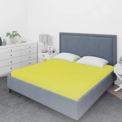 Produktbild von EVE Textile Spannbettlaken 70 x 140cm Gelb 100 % Baumwolle Spannbetttuch Bettlaken Spannlaken Spannbezüge Spannoberlaken Betttücher Laken Jersey