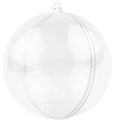Immagine prodotto di Palline di Natale trasparenti da riempire, 8 cm di diametro, in plastica, confezione da 20 pezzi