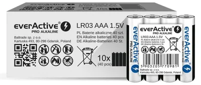 Produktbild von everActive AAA Batterien 40er Pack, Pro Alkaline, Micro LR03 R03 1.5V