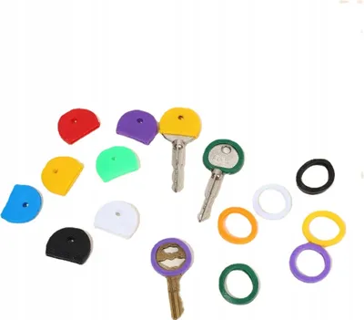 Immagine prodotto di Anelli tondi portachiavi KEYS KIT ID tag silicone 32pz