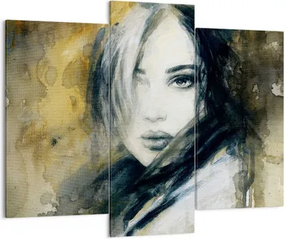 Produktbild von Bild auf Leinwand - Leinwandbild - Frau Gesicht Lippen - 130x100cm - Wand Bild - Wanddeko - Leinwanddruck - Bilder - Kunstdruck - Wanddekoration - Leinwand bilder - Wandkunst - CB130x100-4053
