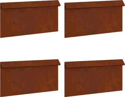 Produktbild von Schneckenzaun 4 pcs Rostig 50 x 3,5 x 25 cm Wetterfeststahl
