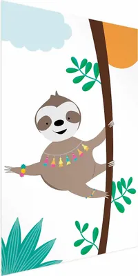 Produktbild von Posterpapier Poster - Cheerful Sloth 60x90 cm Für Kinder g-A-0207-ao-a