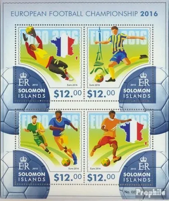 Produktbild von Briefmarken Salomoninseln 2015 Mi 3387-3390 Kleinbogen (kompl. Ausg.) postfrisch Fußball