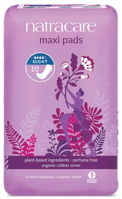 Productafbeelding van Natracare Maandverband nacht (10 stuks)