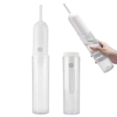 Produktbild von Tragbare Munddusche elektrisch batteriebetrieben 260ml, 3x AAA, IPX7, 2 Modi, Wasserflosser für Reisen, Zahnpflege & intime Reinigung