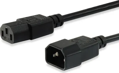 Zdjęcie produktu dla Equip 112101 Equip Kaltgeräteverl.-Kabel IEC C14 -> IEC C13 St/Bu 3m sw