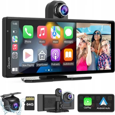 Zdjęcie produktu dla Radio samochodowe Carpuride W903 kamera przednia i cofania, Bluetooth GPS