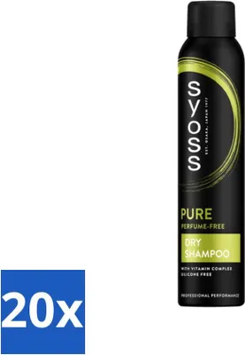Produktbild von SYOSS - Pure Fresh Trockenshampoo - Shampoo - Langanhaltendes Styling - 200ml - Vorteilspack - 20 Stücke