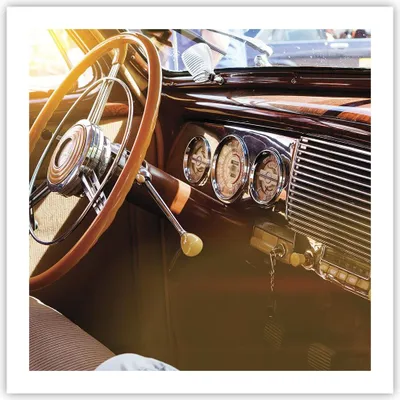 Produktbild von Poster - Poster ohne Rahmen - Auto Retro Vintage - 60x60 cm - Wand Bild - Wanddeko - Wandbilder - Kunstposter - Wandposter - Bilder - Kunstdruck - Wanddekoration - Wandbild - P2XAC60x60-4939