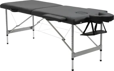 Productafbeelding van Opklapbare massagetafel, professioneel model met 7 zones, in hoogte verstelbaar, belastbaar tot 130 kg, ideaal voor spa's en salons, zwart