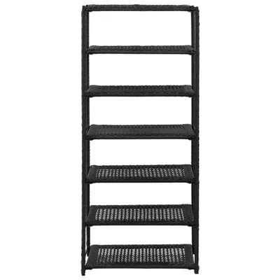 Zdjęcie produktu dla vidaXL Stojak na buty czarny 50 x 30 x 120 cm z polirattanu