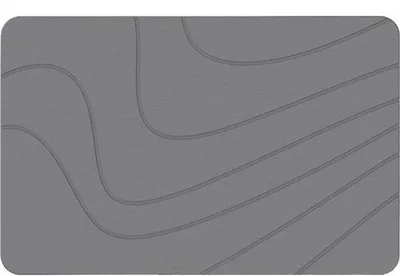 Image de Tapis de bain antidérapant - Absorbant et antidérapant - Gris - 80 x 50 cm