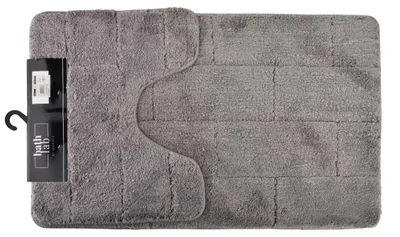 Obrázek produktu pro Sada koupelnových koberečků z polyesteru Zac ZAC 50 x 37 / 50 x 80 cm, šedá, sada 2 ks