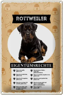 Produktbild von Blechschild 20x30cm Rottweiler Eigentumsrechte