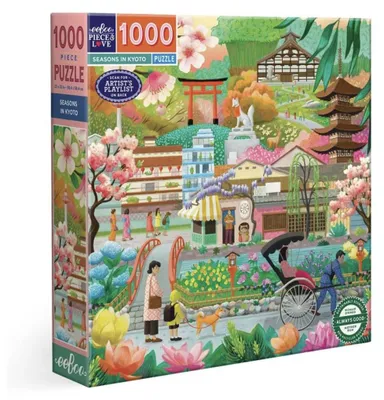 Obrázek produktu pro Puzzle Eeboo, 1000 dílků – Roční období v Kjótu