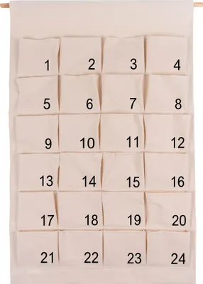 Produktbild von Adventskalender Stoff groß zum selbst Befüllen, Weihnachtskalender Wandkalender XL Kinder