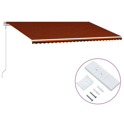 Zdjęcie produktu dla vidaXL Automatycznie zwijana markiza 600×300 cm pomarańczowo-brązowa