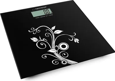 Produktbild von Esperanza EBS003 Digitale Personenwaage Schwarz Schwarz/Weiß Tempered Glass Tempered Glass Batterien x 2