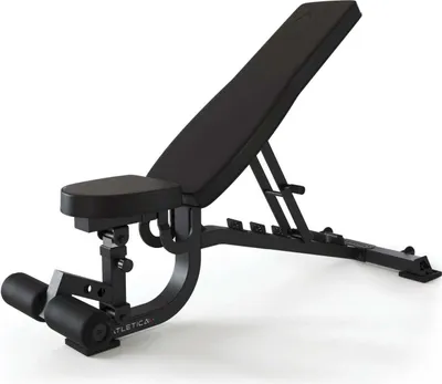 Produktbild von ATLETICA B2-Situp Hantelbank | Fuß-Blocker | Negativ verstellbare Schrägbank | Ideale Fitnessbank für Situps und Hanteltraining