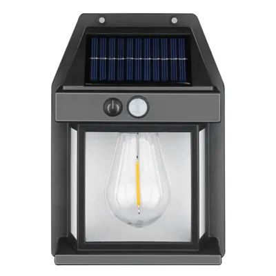 Obrázok produktu pre MasterLED solárne vonkajšie svietidlo, LED 1W, 50 lm, 3000K, PIR senzor, IP44, čierna, s detektorom svetla