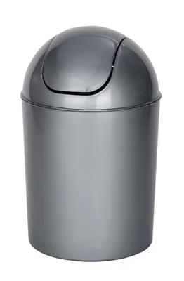Produktbild von WENKO Schwingdeckel Eimer Economic grau 6 L Abfall Müll Kosmetik Bad WC Küche