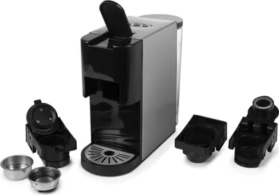 Produktbild von Princess 01.249450.01.001 Multikapsel-Kaffeemaschine Stahl 4-in-1, Pod-Kaffeemaschine, 0,8 l, Kaffeekapsel, Kaffeepad, Gemahlener Kaffee, 1450 W, Schwarz, Edelstahl