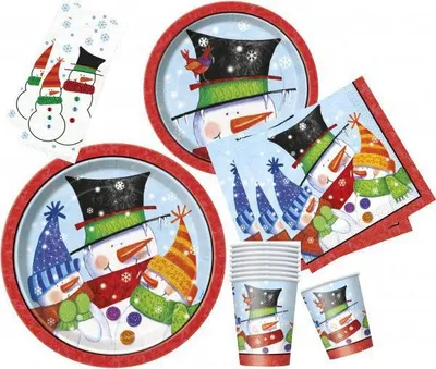 Produktbild von Weihnachts Tischdecke Schneemann und Freunde 137x259cm