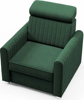 Zdjęcie produktu dla LIKMA Fotel Wypoczynkowy NELI Ciemnozielony 85x91x92 cm z welurowej tkaniny Cloud z Regulowanym Zagłówkiem Fotel Relaksacyjny do Salonu TV