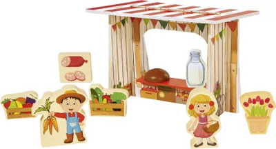 Produktbild von Playtive Junior Spielkulisse 279599 Marktstand #1