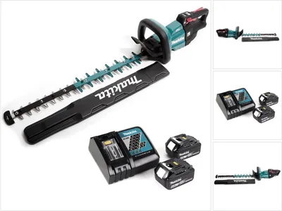 Obrázok produktu pre Akumulátorové nožnice na živý plot Makita DUH 601 RG 18V 60cm bez kefiek + 2x batéria 6,0Ah + nabíjačka
