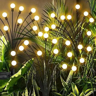 Produktbild von Solar Outdoor Lichter 2er Pack mit 24 LED für Gartenbeleuchtung und Dekoration