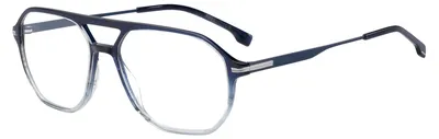 Zdjęcie produktu dla Hugo Boss BOSS 1890 Niebiesko-szare okulary męskie w paski 57/16/145