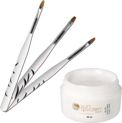 Produktbild von 30 ml UV Classic Gel - French weiß + 3 t