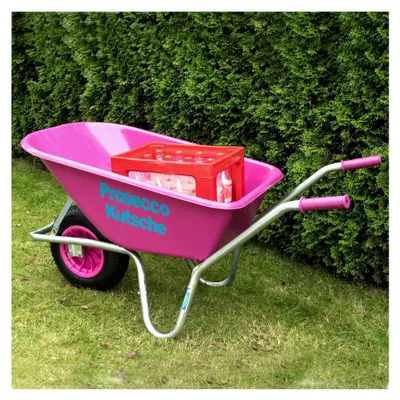 Produktbild von Schubkarre Pink Proseccokutsche 100 l 250 kg Bau Karre Gartenschubkarre