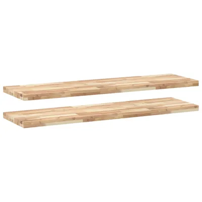 Produktbild von vidaXL Schweberegale 2 Stk. 140x40x4 cm Massivholz Akazie Unbehandelt