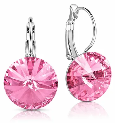 Produktbild von LUISIA® Ohrringe Rivoli mit Kristallen von Swarovski® 14 mm | Rosa
