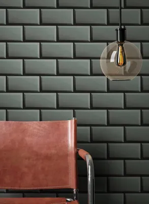 Produktbild von NEWROOM Tapete Grau Vliestapete Fliesen - Fliesentapete Retro Schwarz  Glatte Struktur   Modern