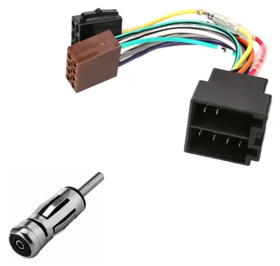 Autoradio-Adapter-Set ISO auf ISO + DIN-Antennenadapter