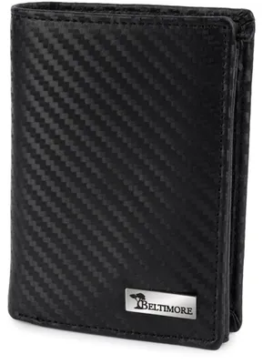 Produktbild von Herren-Geldbörse groß klassisch Leder RFiD schwarz Carbon Premium Beltimore