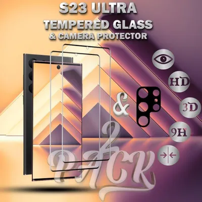 Obrázok produktu pre 1-balenie Samsung Galaxy A13 Ochranné sklo na displej & 1-balenie ochrana objektívu - Tvrdené sklo 9H - Super kvalita 3D