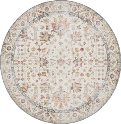 Productafbeelding van Interiyou Wasbaar vloerkleed Gent, meerkleurig/beige, rond, diameter 160 cm