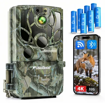 Produktbild von Wildkamera WLAN 4K 48MP Wildtierkamera mit Nachtsicht IP66 und 32GB Speicherkarte